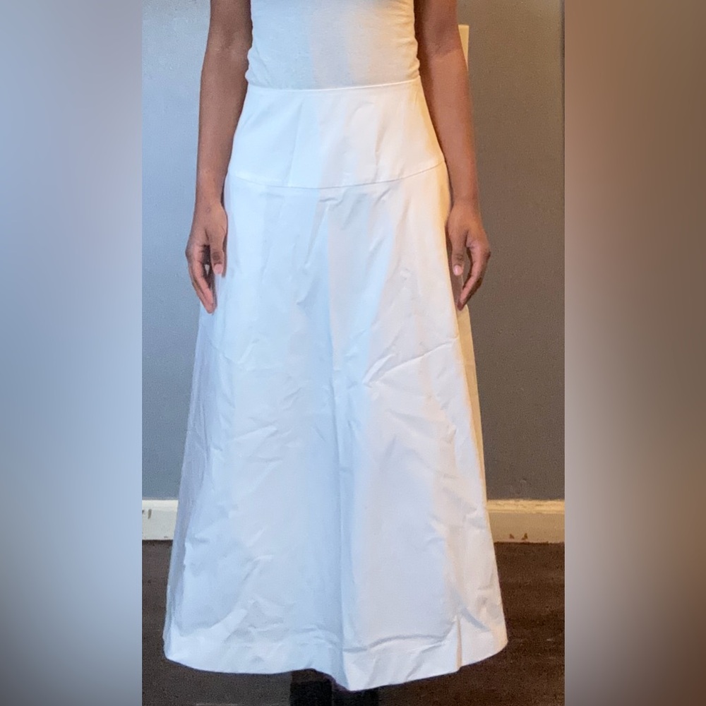 NWT Worthington Elegant White A-Line Maxi Skirt